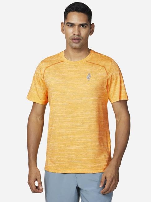 skechers orange regular fit printed t-shirt