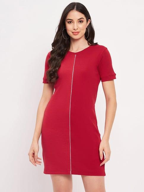 club york maroon shift dress