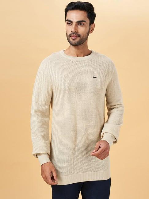 byford by pantaloons off white slim fit sweater