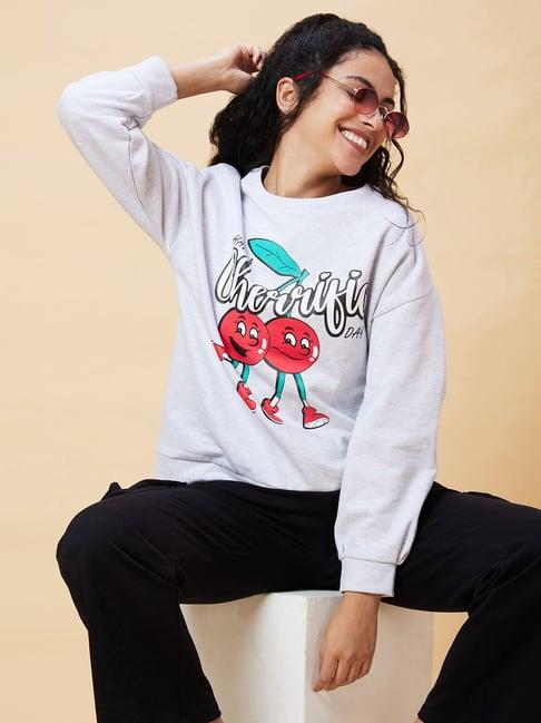 globus grey graphic print sweatshirt