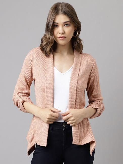 latin quarters light brown textured shrug