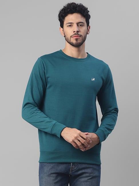 urbanmark teal regular fit sweatshirt