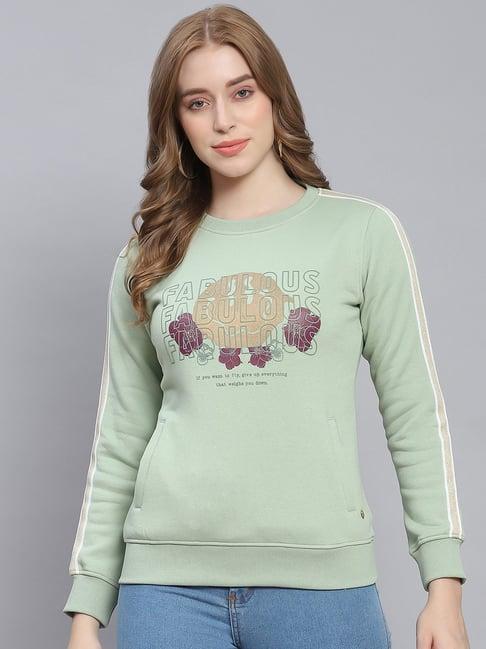 monte carlo mint cotton graphic print sweatshirt