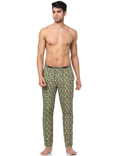 jack & jones multicolor regular fit camo print cotton lounge pants