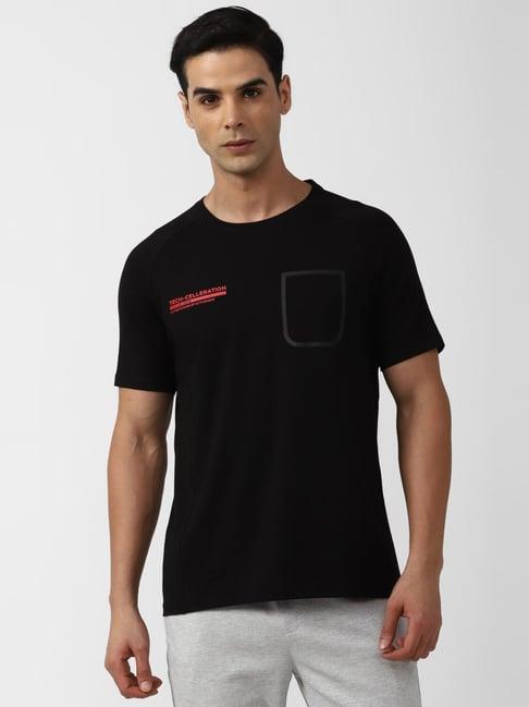 van heusen flex black slim fit t-shirt