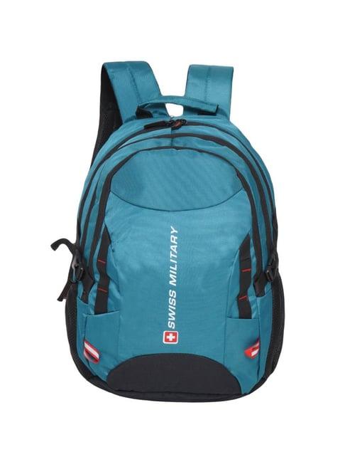 swiss military 27 ltrs teal large laptop backpack