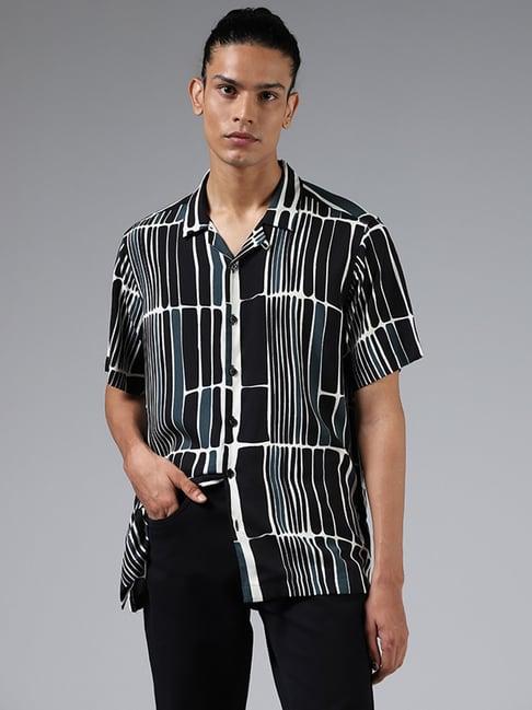 nuon by westside multicolor abstract printed relaxed fit shirt