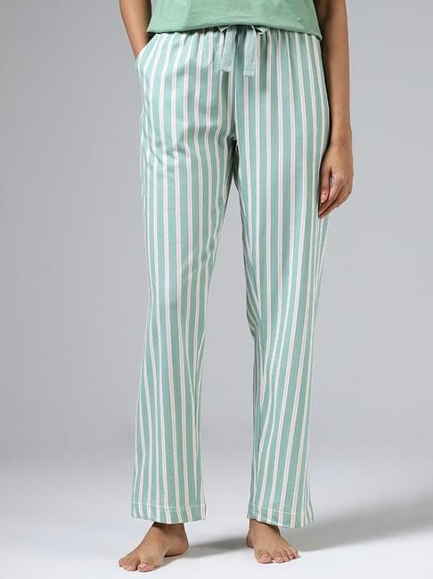 wunderlove by westside sage green striped pyjamas