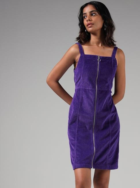 nuon by westside purple zipper dress