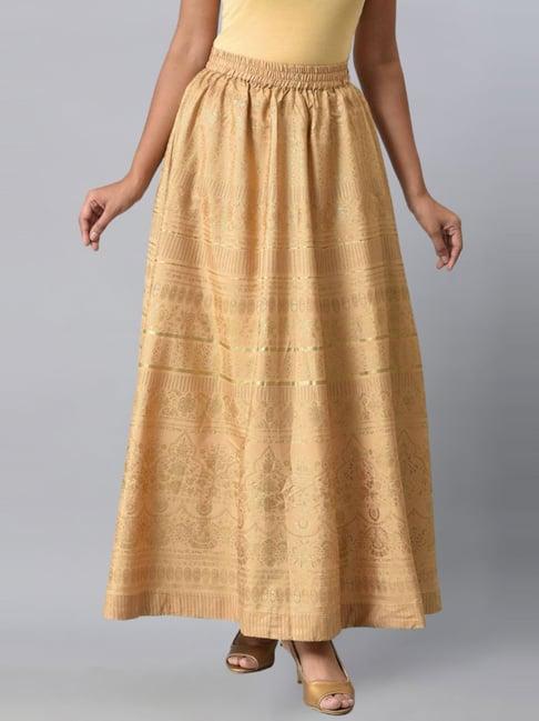 aurelia golden printed skirt