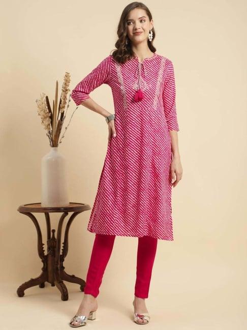 rangita pink printed kurta pant set