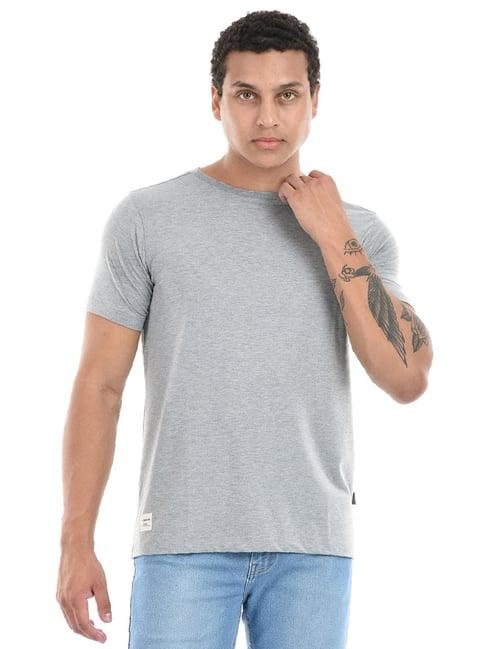 london fog grey melange regular fit crew t-shirt