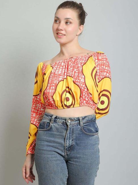 n-gal multicolored printed crop top