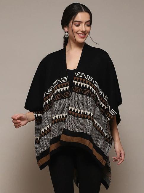 biba black jacquard pattern shrug