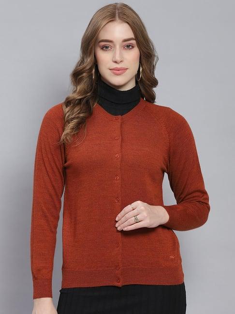 monte carlo rust regular fit sweaters