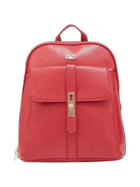 globus red solid medium backpack