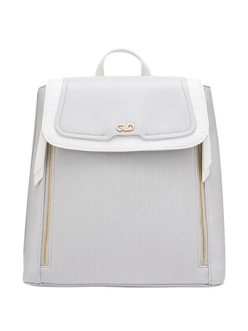 globus light grey textured medium backpack