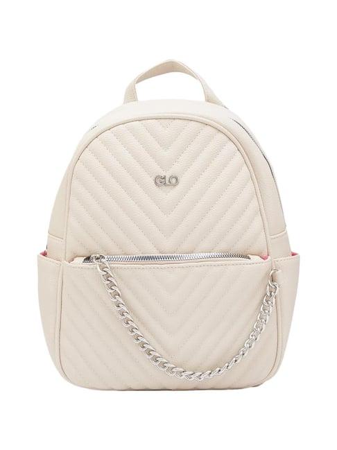 globus ivory quilted medium backpack