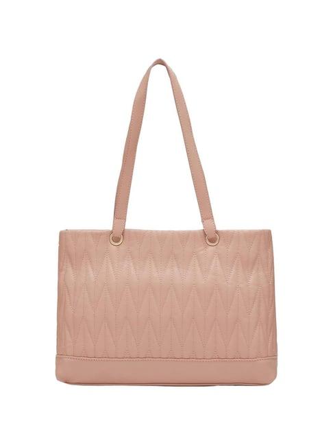 globus nude textured medium tote handbag