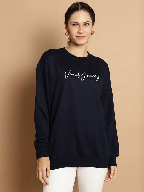 vimal jonney navy printed pullover