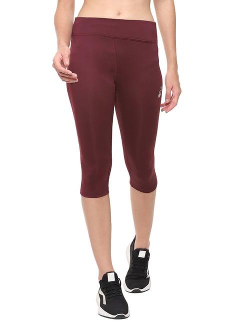 asics knee deep red capri tights