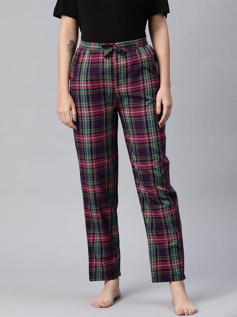 one femme purple check pyjamas