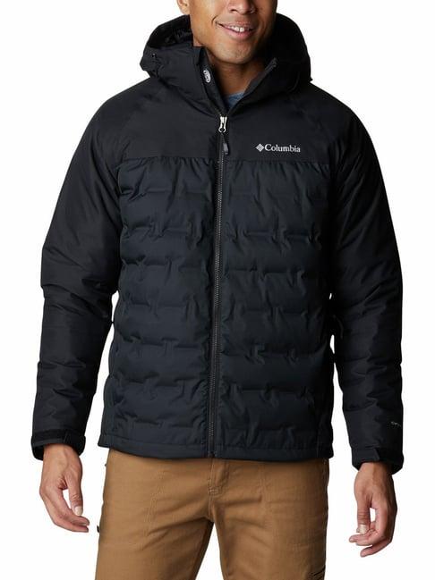 columbia black regular fit hooded jacket