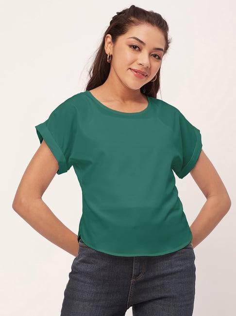 moomaya teal regular fit top