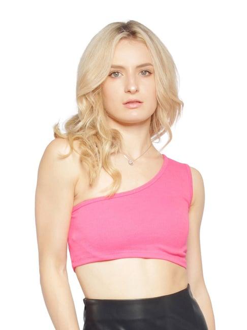 london rag pink slim fit crop top