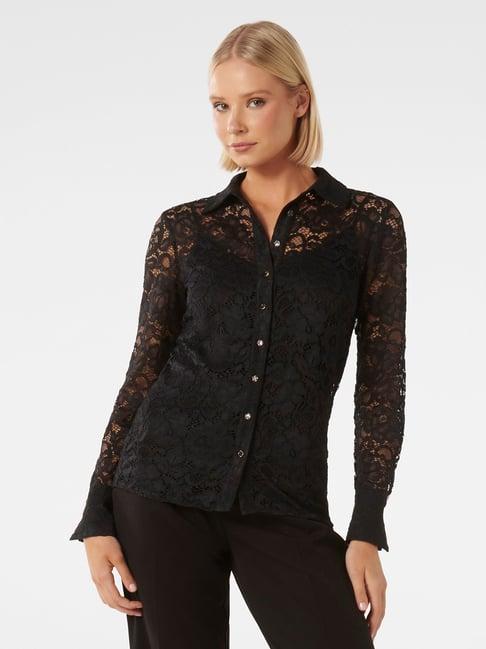 forever new black floral shirt