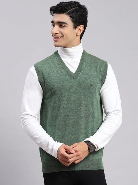 monte carlo green regular fit sweater