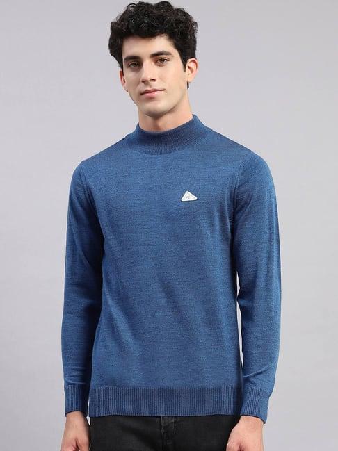 monte carlo powder blue regular fit sweater