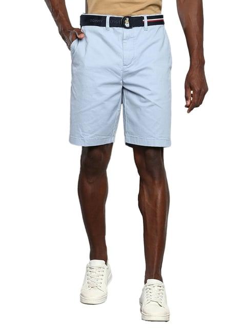 tommy hilfiger daybreak blue cotton regular fit shorts