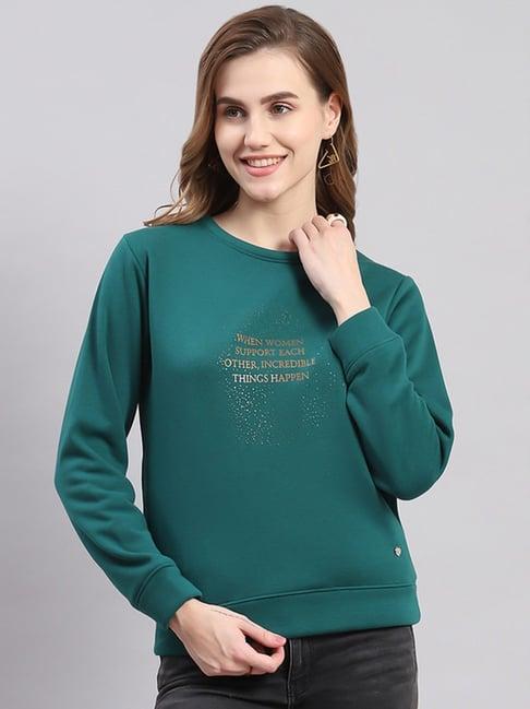 monte carlo green printed pullover