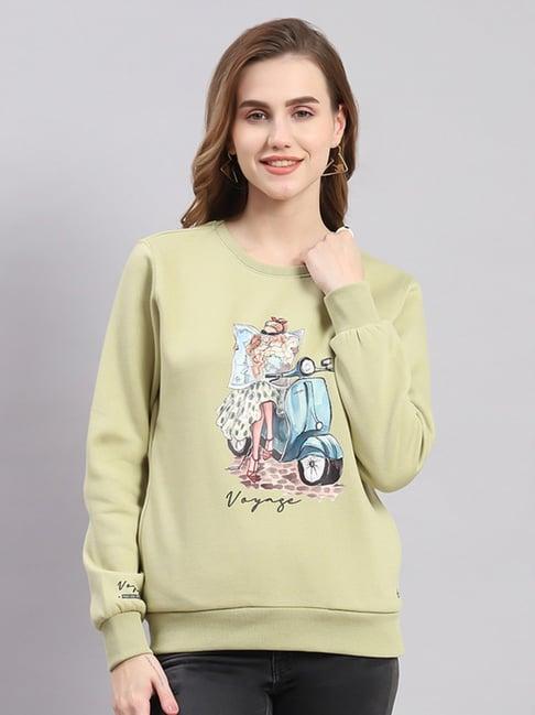 monte carlo mint green printed pullover