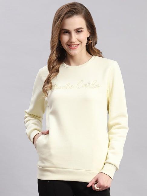 monte carlo cream embroidered pullover