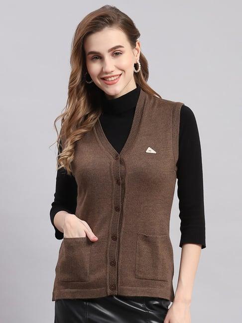 monte carlo coffee brown cardigan