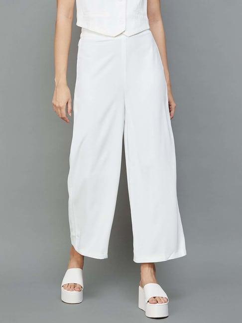 ginger by lifestyle white low rise trousers