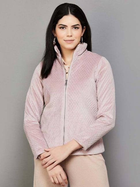 code by lifestyle pink regular fit jacket