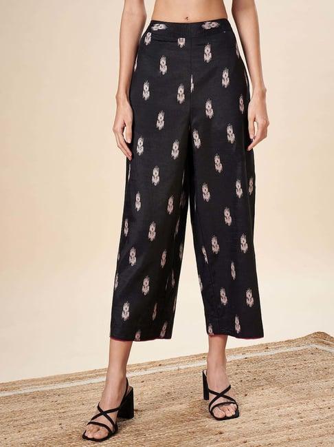 marigold lane black printed palazzos