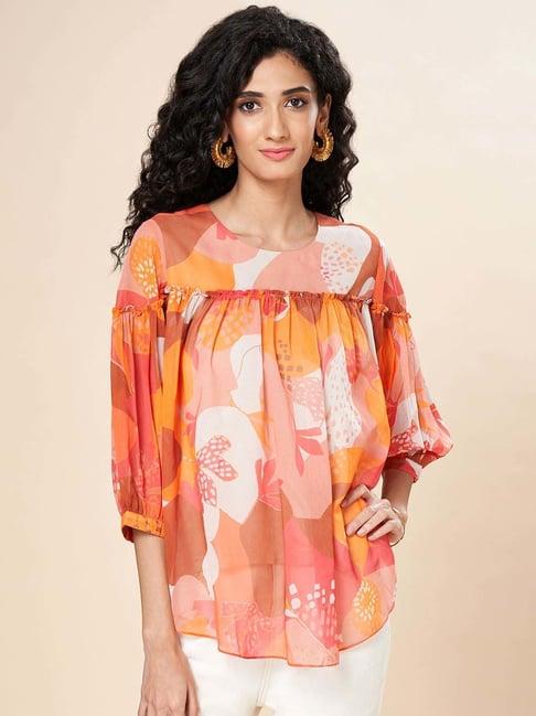 marigold lane multicolored printed tunic