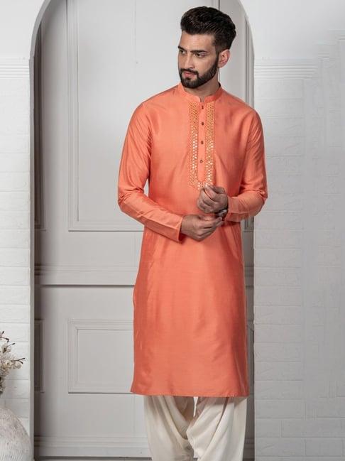 kisah coral cotton regular fit kurta