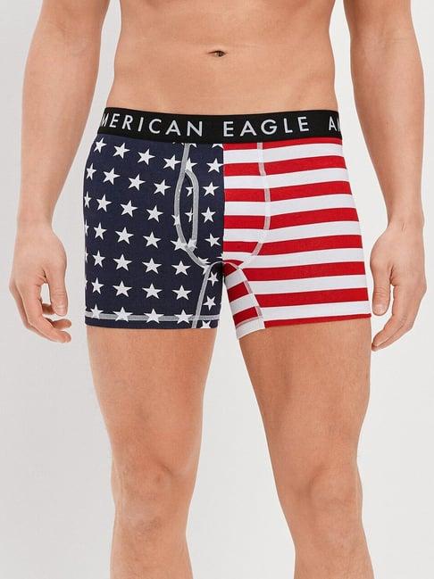 american eagle outfitters blue cotton regular fit printed boxers