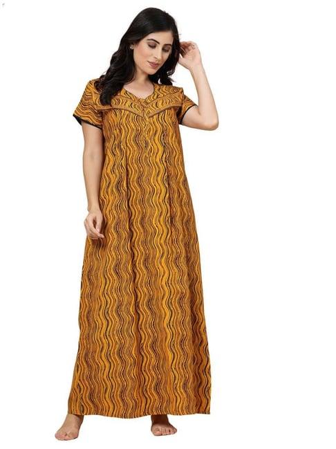 sweet dreams mustard printed nighty