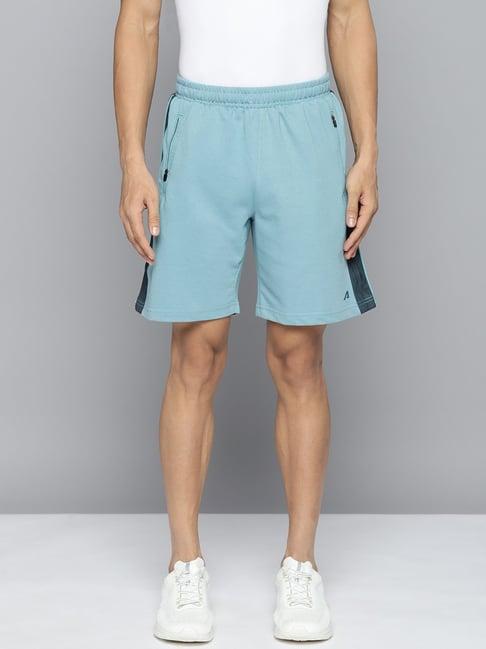 alcis light blue slim fit sports shorts