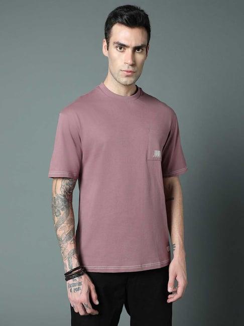 high star mauve relaxed fit crew t-shirt