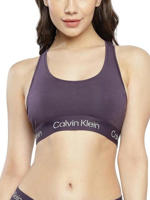 calvin klein underwear purple logo regular fit bra