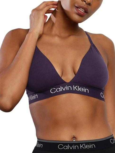 calvin klein underwear purple logo regular fit bra