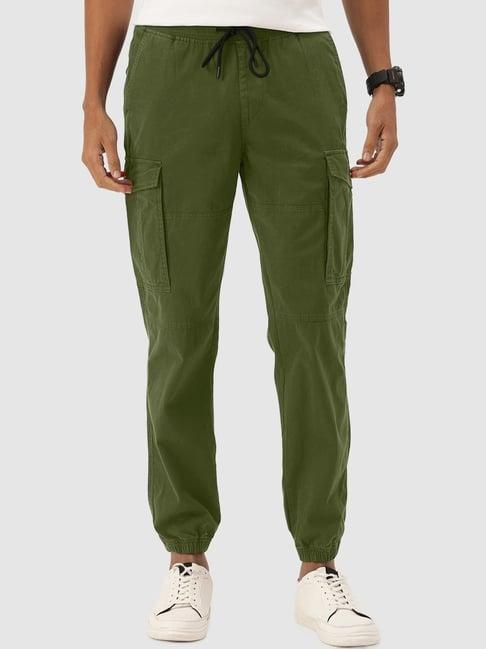 bene kleed olive regular fit jogger pants