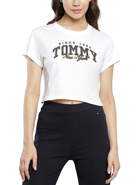 tommy hilfiger white logo regular fit t-shirt